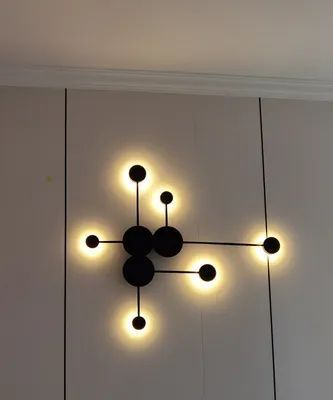 Настенный светодиодный светильник LED бра металлический чёрный 30W 3000K (BR35) BR35 фото