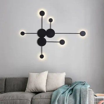 Настенный светодиодный светильник LED бра металлический чёрный 30W 3000K (BR35) BR35 фото
