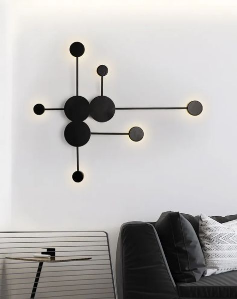 Настенный светодиодный светильник LED бра металлический чёрный 30W 3000K (BR35) BR35 фото