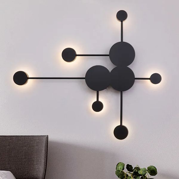 Настенный светодиодный светильник LED бра металлический чёрный 30W 3000K (BR35) BR35 фото