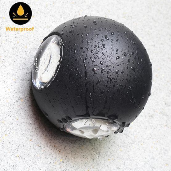 Настенный светодиодный светильник водонепроницаемый LED бра 4W 2700K чёрный (BR15) BR15 фото