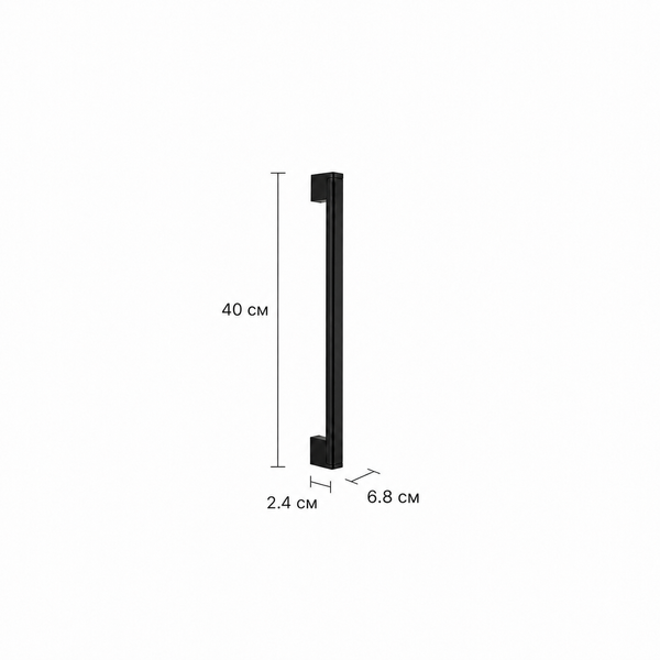 Настенный светодиодный LED светильник бра 6W 40 см черный (BR53) BR53 фото