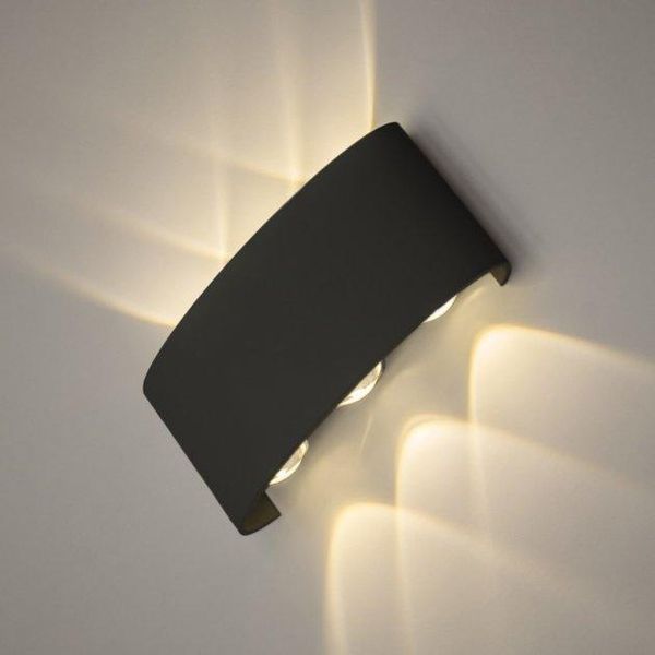 Настенный светодиодный светильник LED бра 6W 3000K 220V Чёрный (BR03B) BR03B фото