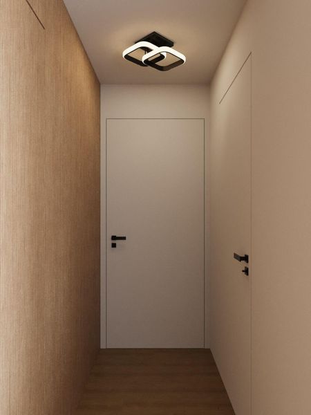 Потолочный светодиодный светильник LED металлический чёрный 34см 24W (SP01) SP01 фото