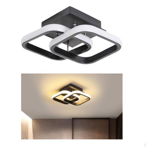 Потолочный светодиодный светильник LED металлический чёрный 34см 24W (SP01) SP01 фото