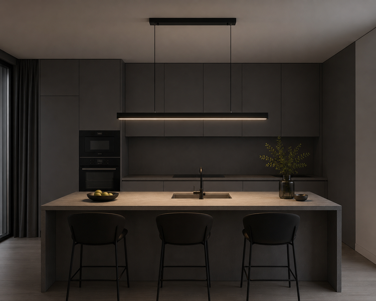 Підвісна LED люстра сучасна для кухні або вітальні 80W 100см (PS14) PS14 фото