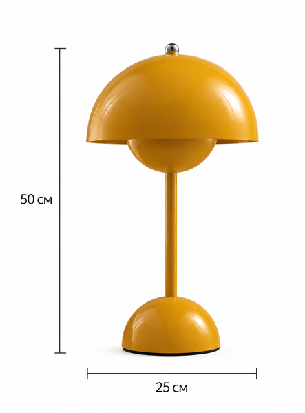Настільна LED лампа Mushroom бездротова сенсорне керування біла (NL06W) NL06W фото