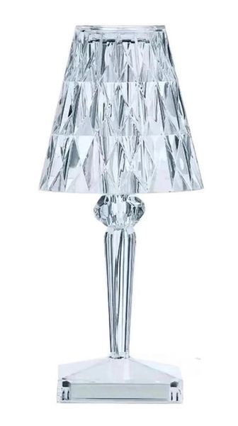 Декоративная настольная LED лампа Хрустальная с сенсором и аккумулятором (NL05) NL05 фото