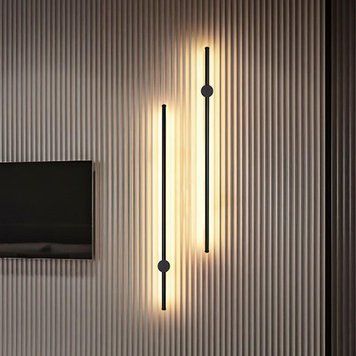 Настенный светильник бра металлический линейный LED чёрный 80см (BR11) BR11 фото