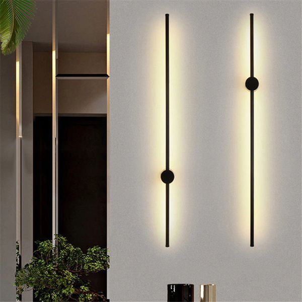 Настенный светильник бра металлический линейный LED чёрный 80см (BR11) BR11 фото