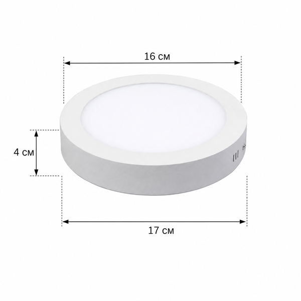 LED світильник настінний накладний круглий 12W 16см (TS08) TS08 фото